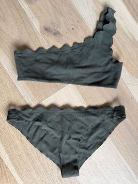 Marysia olive Green one shoulder bikini set
